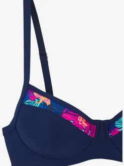 LASCANA Maillots De Bain<Haut de maillot de bain à armatures uni avec empiècements imprimés tendance