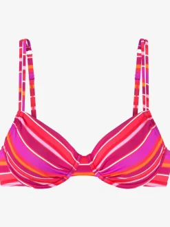 s.Oliver Maillots De Bain<Haut de maillot de bain à armatures imprimé rayé estival