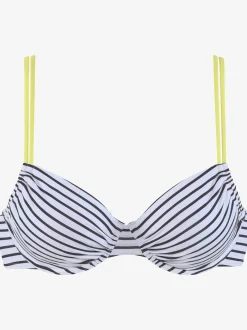 Venice Beach Maillots De Bain<Haut de maillot de bain à armatures design rayé avec bretelles contrastées