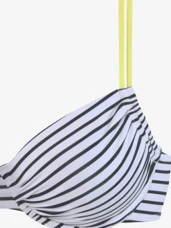 Venice Beach Maillots De Bain<Haut de maillot de bain à armatures design rayé avec bretelles contrastées