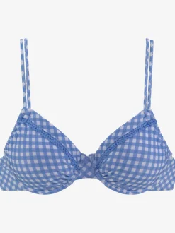 Buffalo Maillots De Bain<Haut de maillot de bain à armatures imprimé vichy moderne