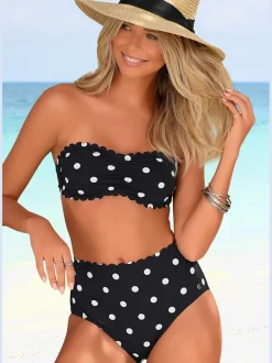 LASCANA Maillots De Bain<Haut de maillot de bain bandeau design tendance avec bordure cocotte