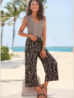 LASCANA Débardeurs|T-Shirts<Haut de plage encolure ronde dégagée