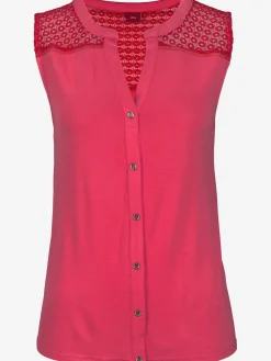 s.Oliver T-Shirts|Débardeurs<Haut de plage fausse patte de boutonnage devant
