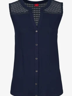 s.Oliver T-Shirts|Débardeurs<Haut de plage fausse patte de boutonnage devant