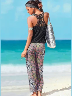 LASCANA T-Shirts|Débardeurs<Haut de plage joli empiècement en dentelle crochetée au dos