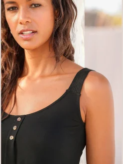 LASCANA T-Shirts|Débardeurs<Haut de plage larges bretelles tressées