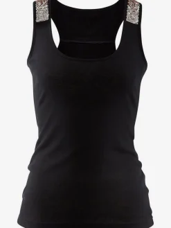 LASCANA Débardeurs|T-Shirts<Haut de plage paillettes sur les bretelles et le haut du dos