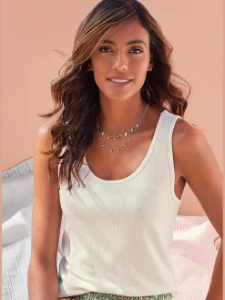 LASCANA Pyjamas<Haut de pyjama débardeur côtelé