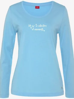 s.Oliver Pyjamas<Haut de pyjama tee-shirt à manches longues avec petit imprimé