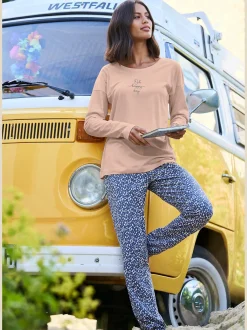 Vivance Dreams Pyjamas<Haut de pyjama t-shirt à manches longues avec imprimé devant