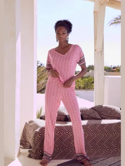 Vivance Dreams Pyjamas<Haut de pyjama t-shirt avec motif ethnique