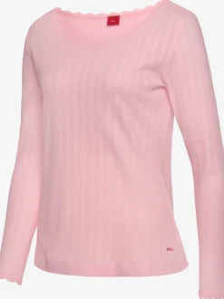 s.Oliver Pyjamas<Haut de pyjama t-shirt de nuit fantaisie en tricot ajouré