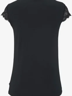 LASCANA Pyjamas<Haut de pyjama t-shirt manches chauve-souris en dentelle