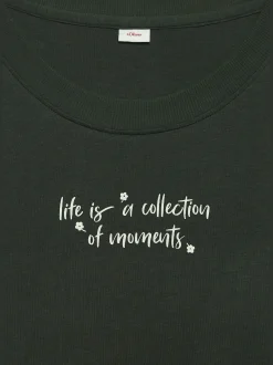 s.Oliver Pyjamas<Haut de pyjama t-shirt avec petit imprimé estival devant