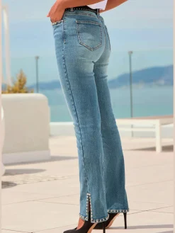 Buffalo Pantalons|Jeans<Jean à 5 poches jean extensible avec rivets
