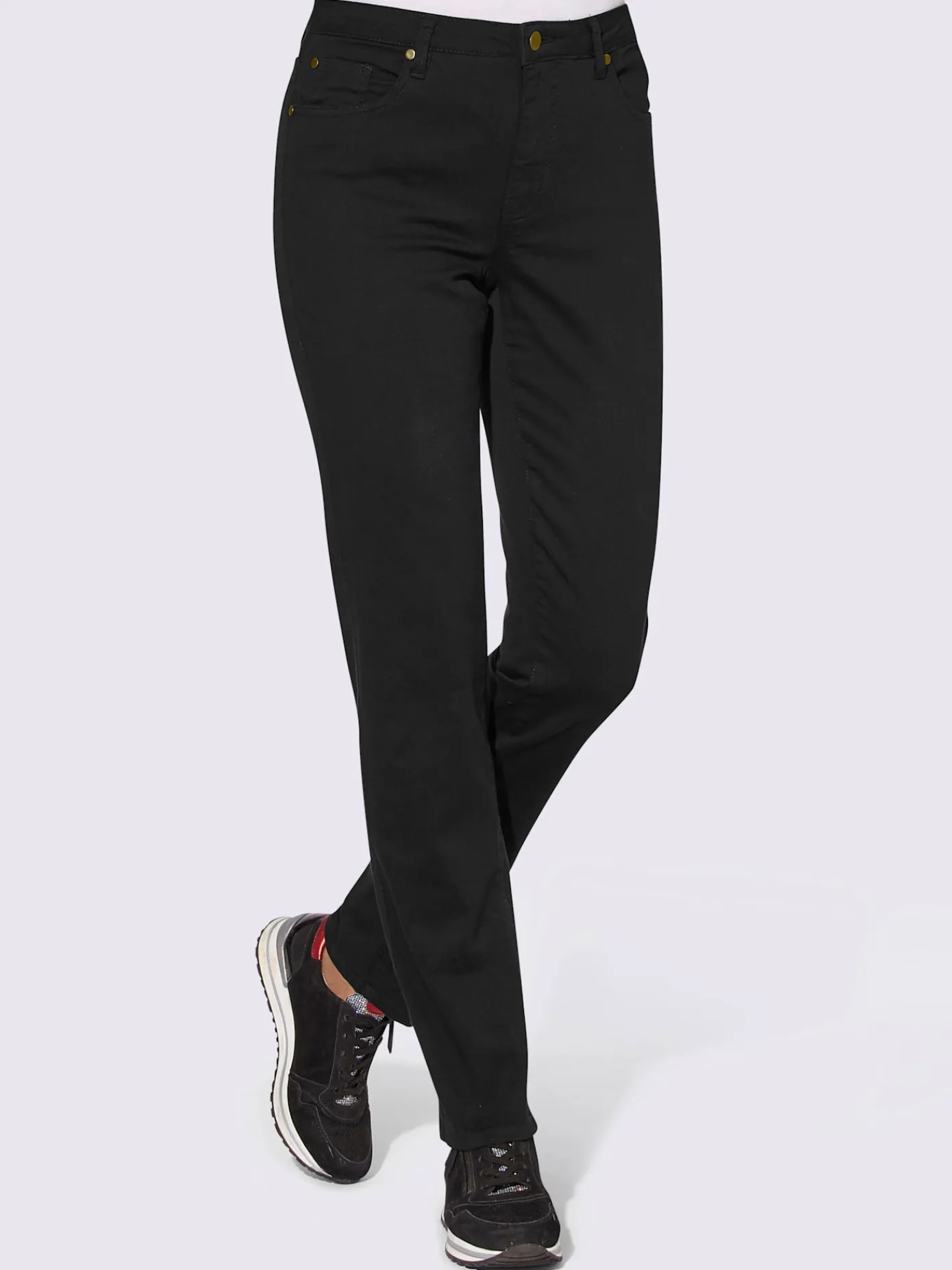 Pantalons<Jean à ceinture avec passants fermeture à glissière