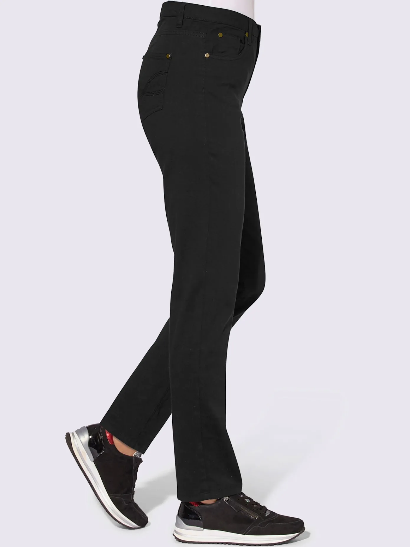 Pantalons<Jean à ceinture avec passants fermeture à glissière