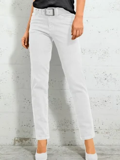 Pantalons<Jean à ceinture avec passants fermeture à glissière