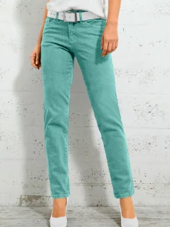 Pantalons<Jean à ceinture avec passants fermeture à glissière