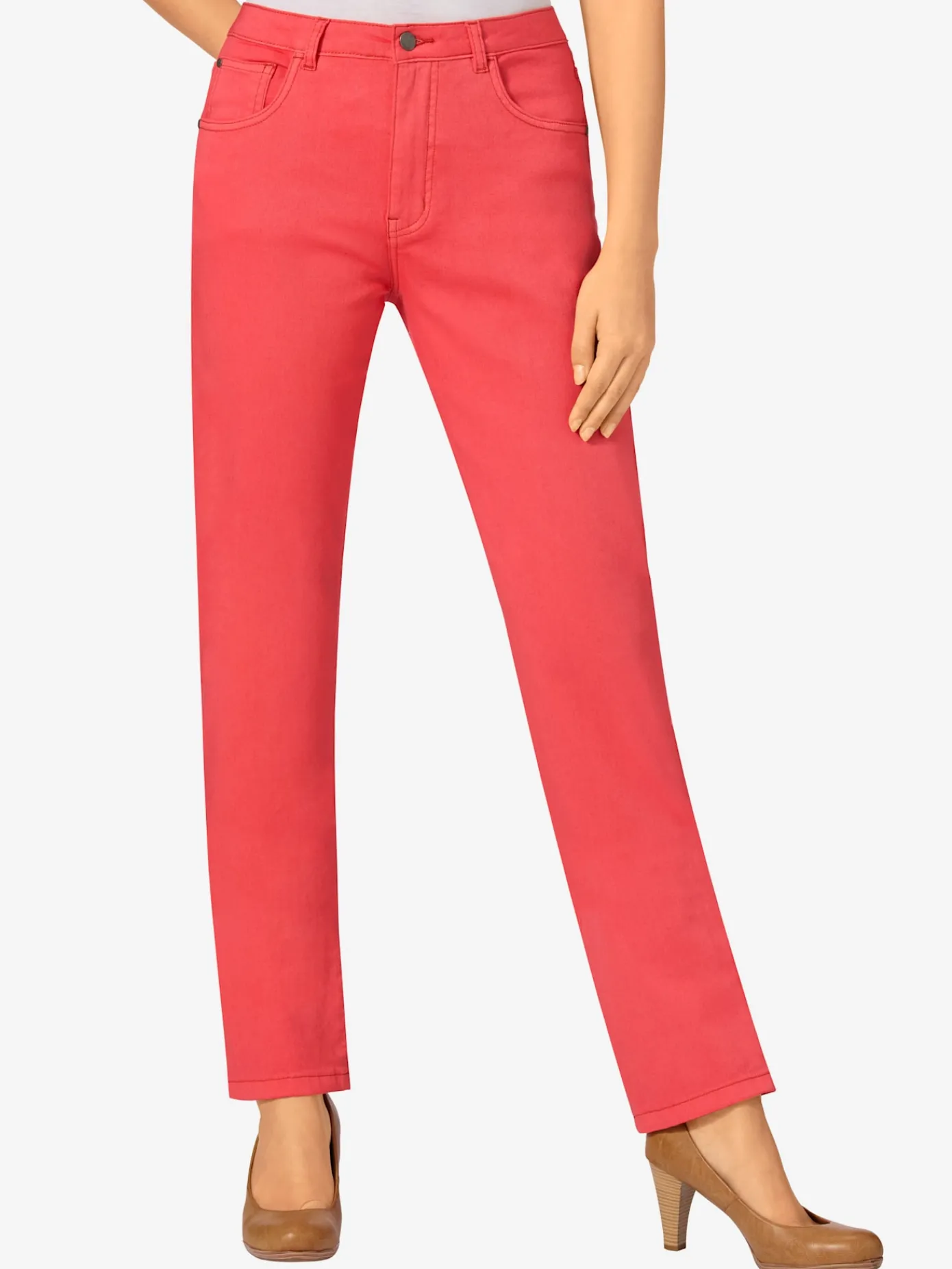 Pantalons<Jean à ceinture avec passants fermeture à glissière