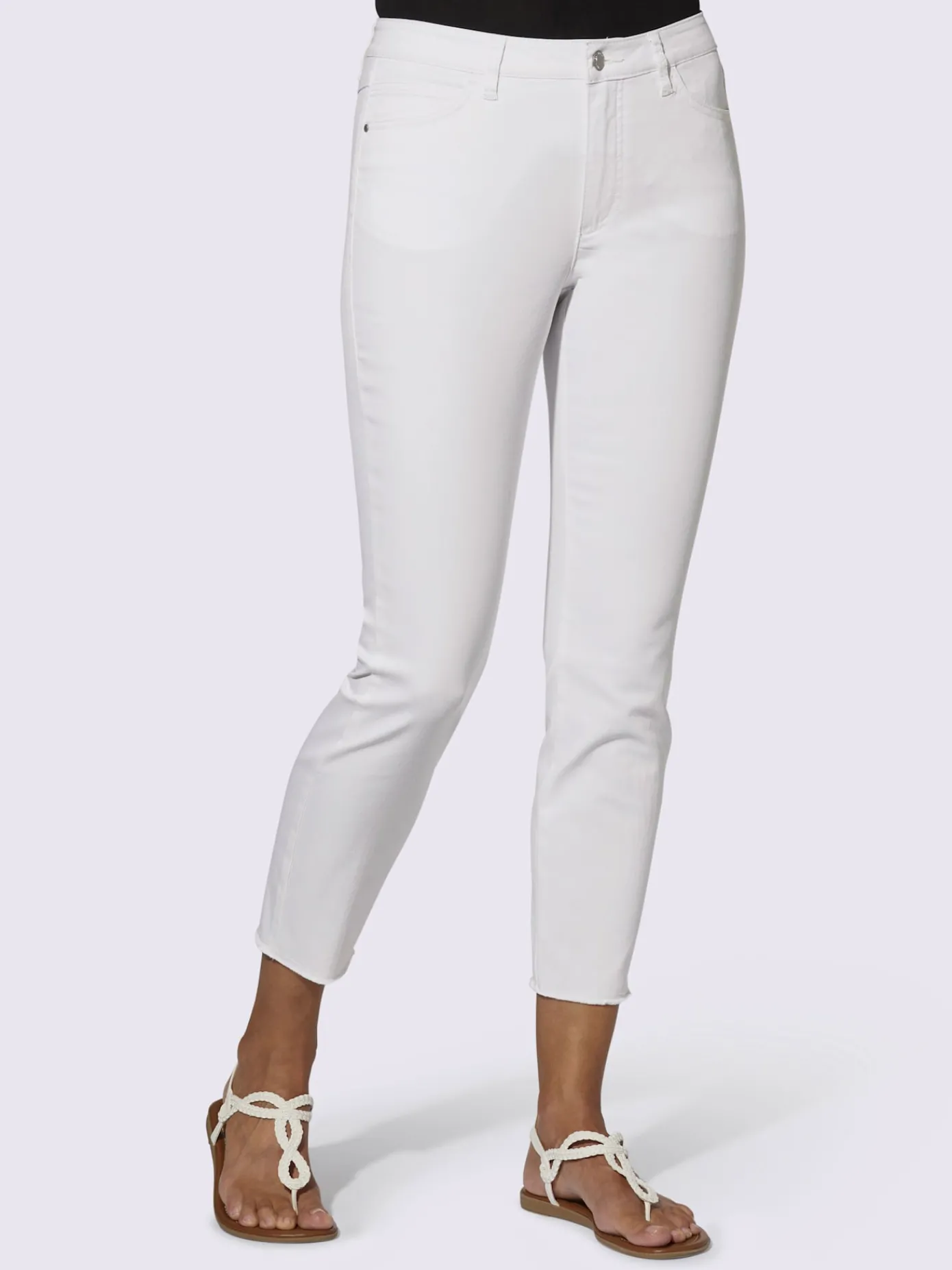 Collection L Jeans|Pantalons<Jean 7/8 coton extensible confortable