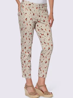 Linea Tesini Jeans|Pantalons<Jean 7/8 imprimé décoratif