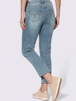Linea Tesini Jeans|Pantalons<Jean 5 poches boutons décoratifs