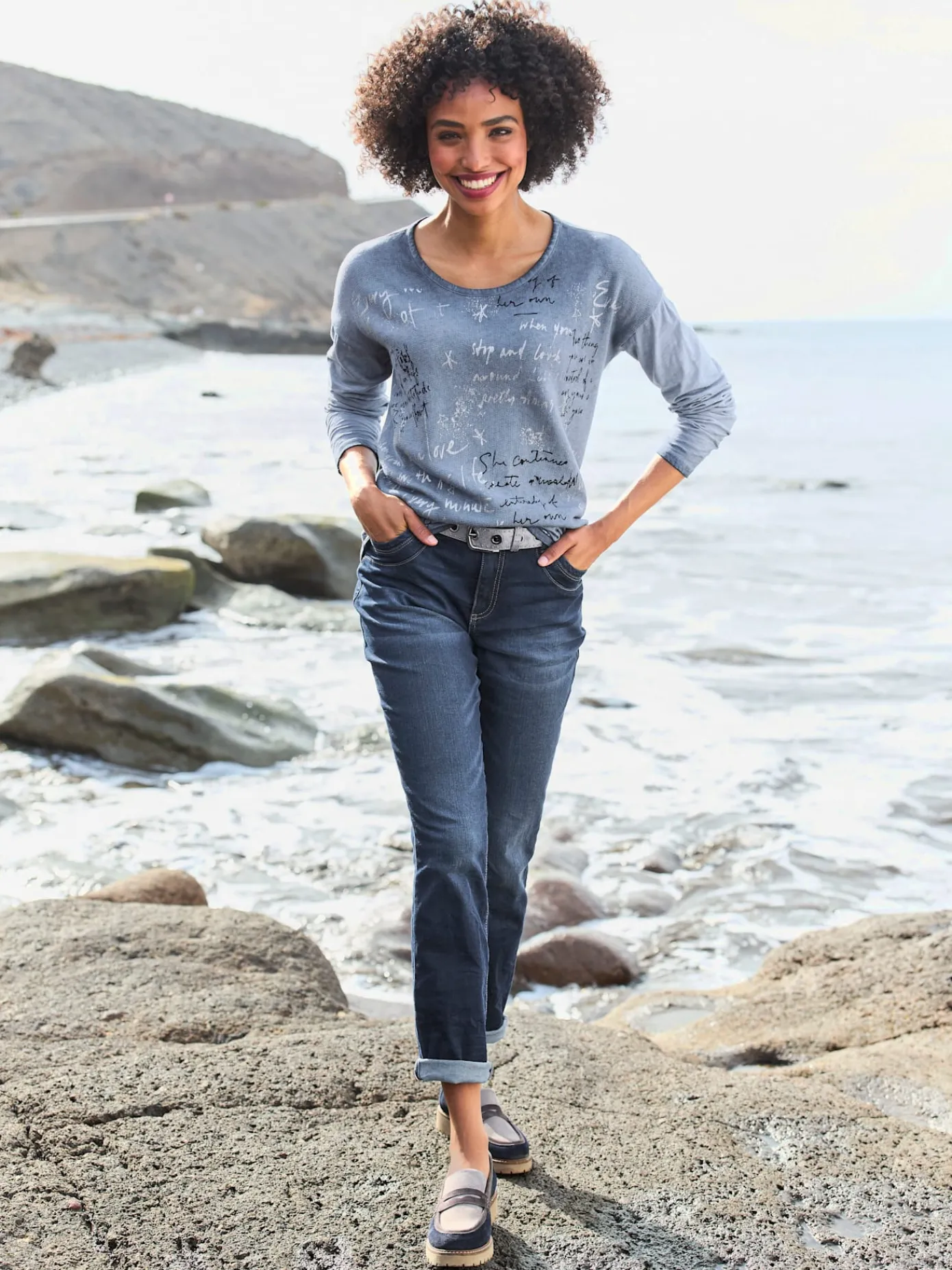 Linea Tesini Jeans|Pantalons<Jean 5 poches coupe 5 poches moderne