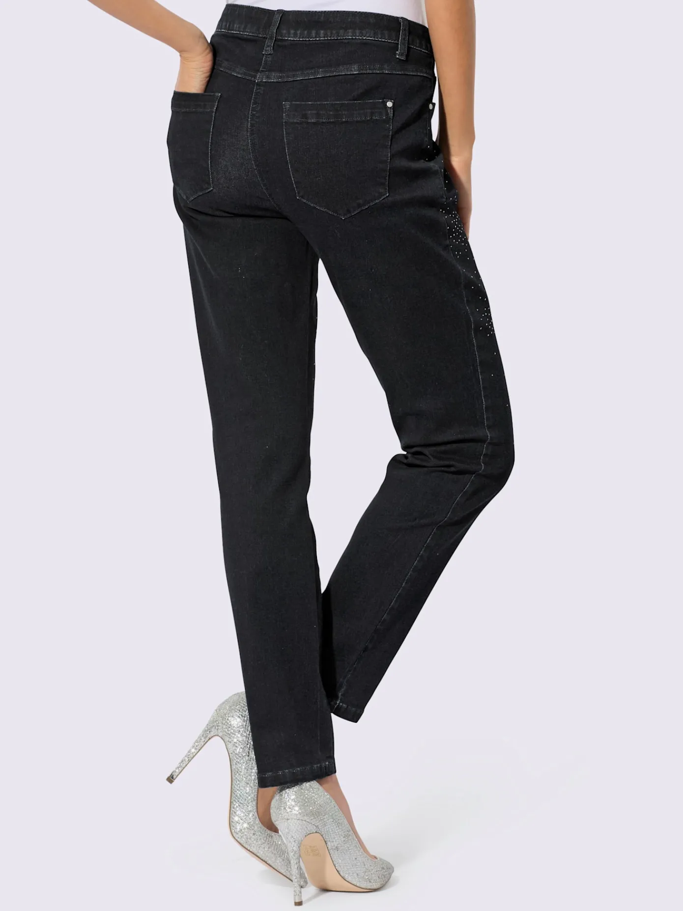 Creation L Jeans|Pantalons<Jean 5 poches denim ultra-extensible avec effet modelant