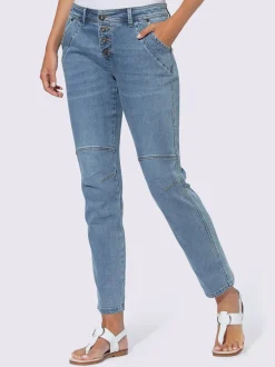 Linea Tesini Pantalons<Jean 5 poches délavage spécial pour un coloris tendance