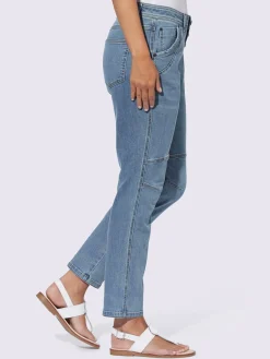 Linea Tesini Pantalons<Jean 5 poches délavage spécial pour un coloris tendance