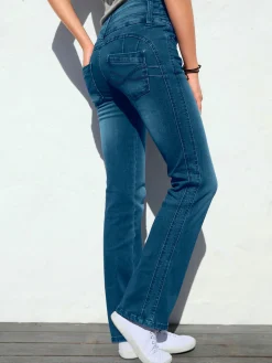 Jeans<Jean 5 poches mélange de lyocell et de viscose de qualité