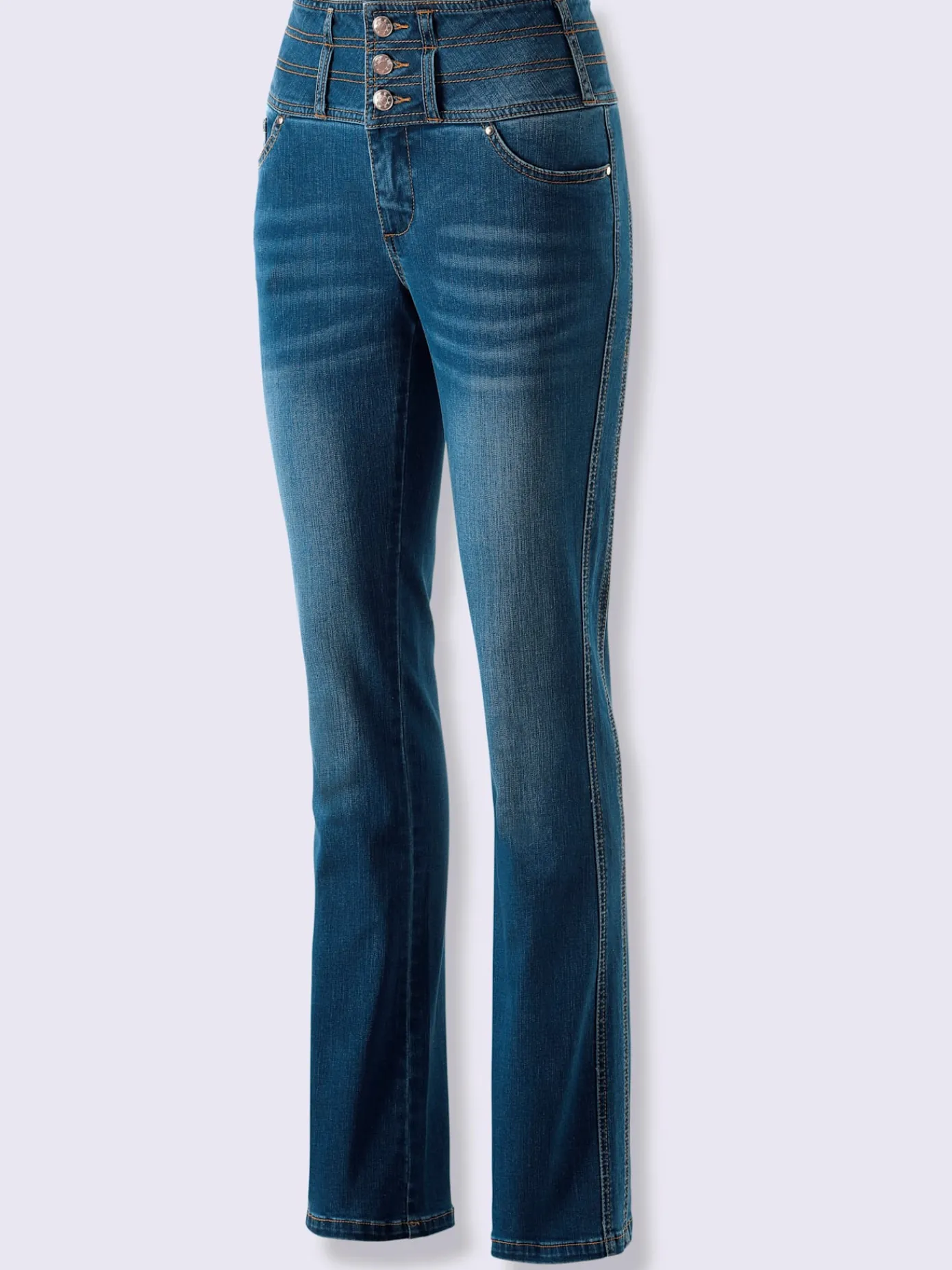 Pantalons<Jean 5 poches mélange de lyocell et de viscose de qualité