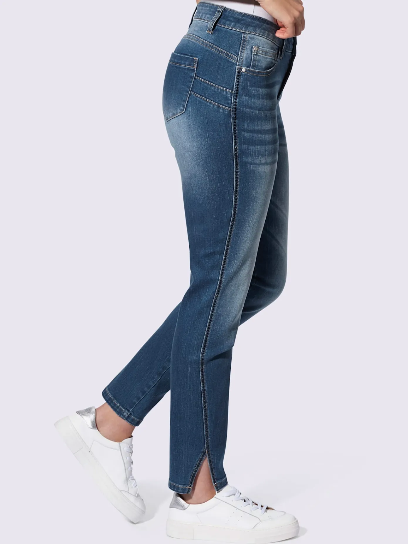 Rick Cardona Jeans|Pantalons<Jean 5 poches petites pierres brillantes fantaisie