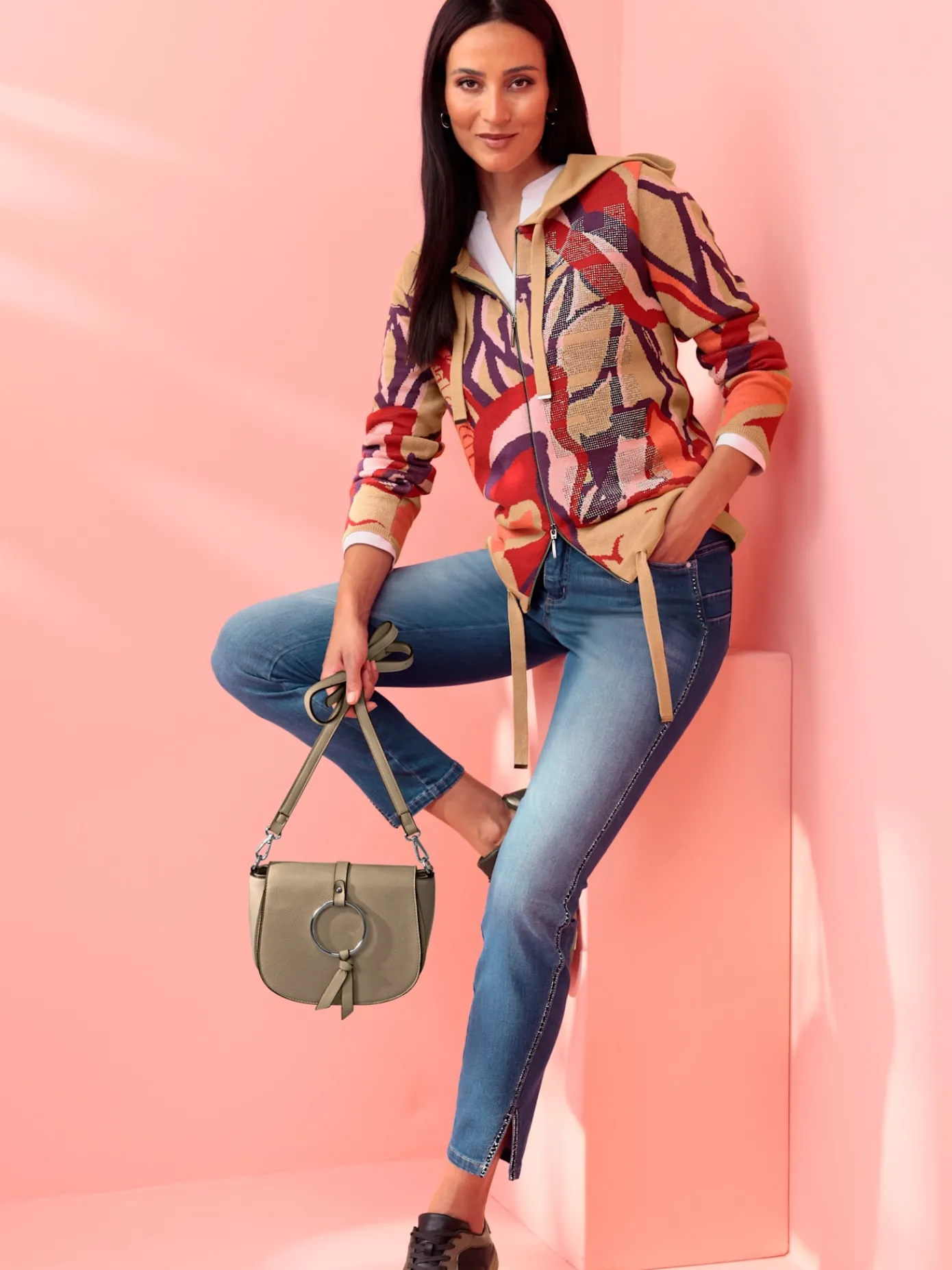 Rick Cardona Jeans|Pantalons<Jean 5 poches petites pierres brillantes fantaisie