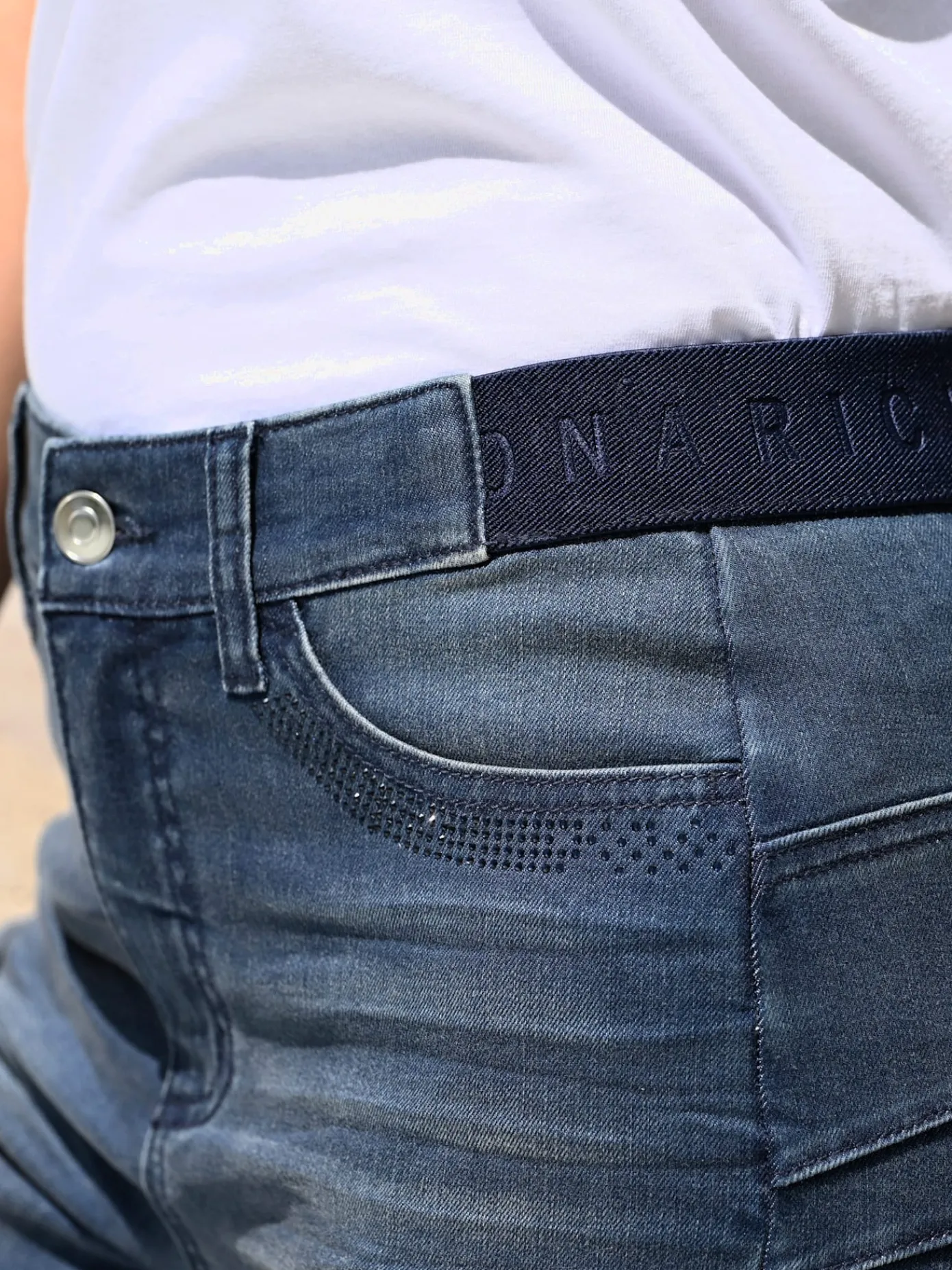 Rick Cardona Jeans|Pantalons<Jean 5 poches petites pierres fantaisie