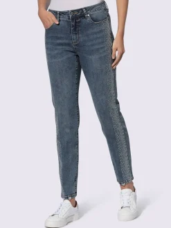 Rick Cardona Jeans|Pantalons<Jean 5 poches petites pierres brillantes fantaisie
