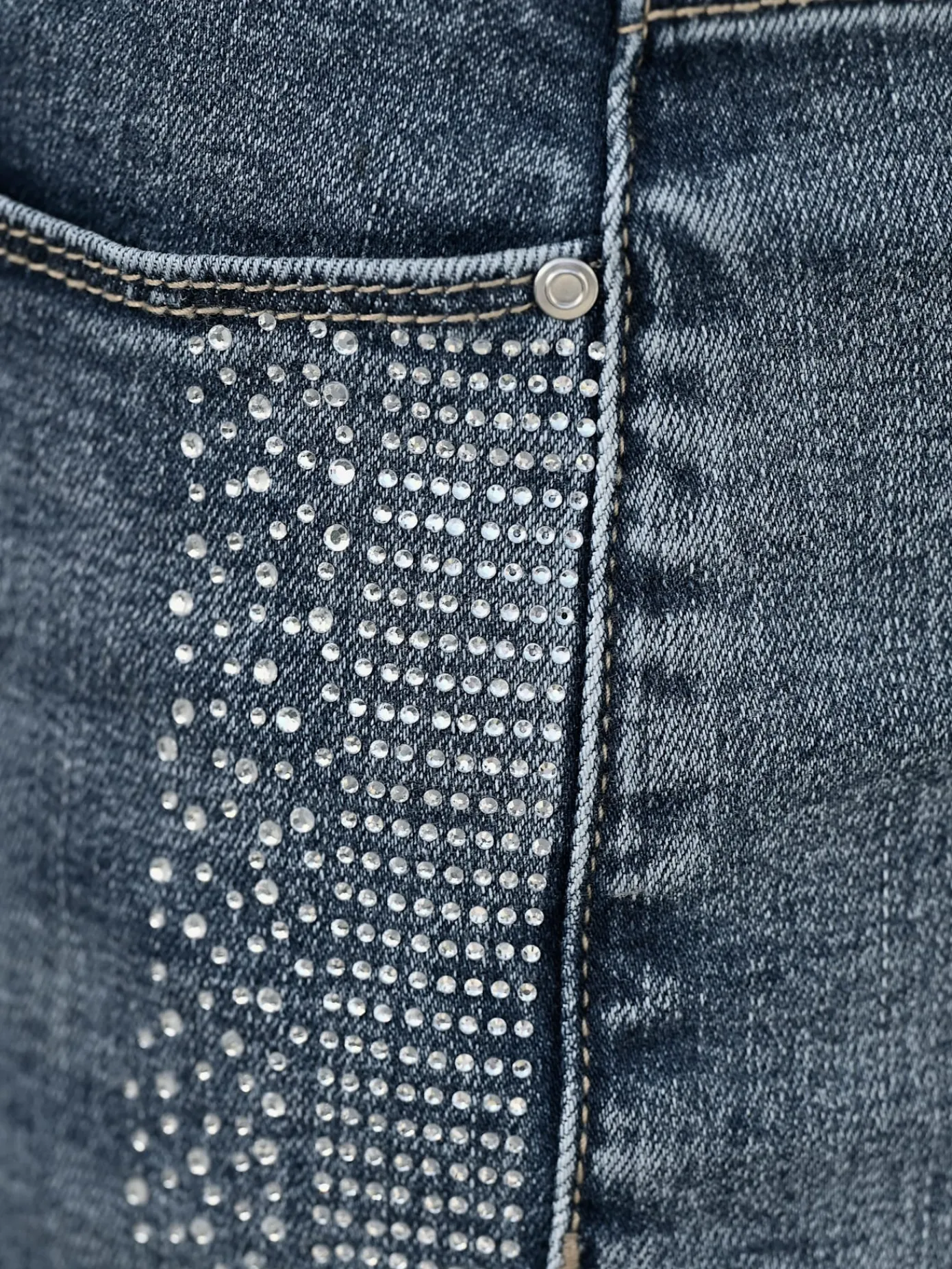 Rick Cardona Jeans|Pantalons<Jean 5 poches petites pierres brillantes fantaisie
