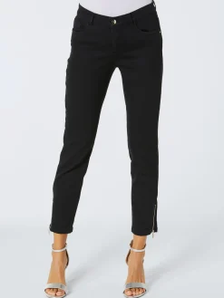 Ascari Pantalons<Jean 5 poches poches avec broderie et pierres fantaisie