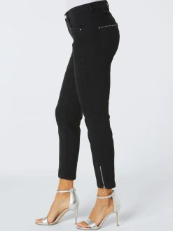 Ascari Pantalons<Jean 5 poches poches avec broderie et pierres fantaisie