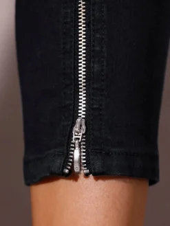 Ascari Pantalons<Jean 5 poches poches avec broderie et pierres fantaisie