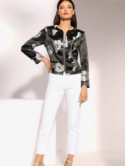 Ascari Jeans|Pantalons<Jean 5 poches poches avec broderie et pierres fantaisie