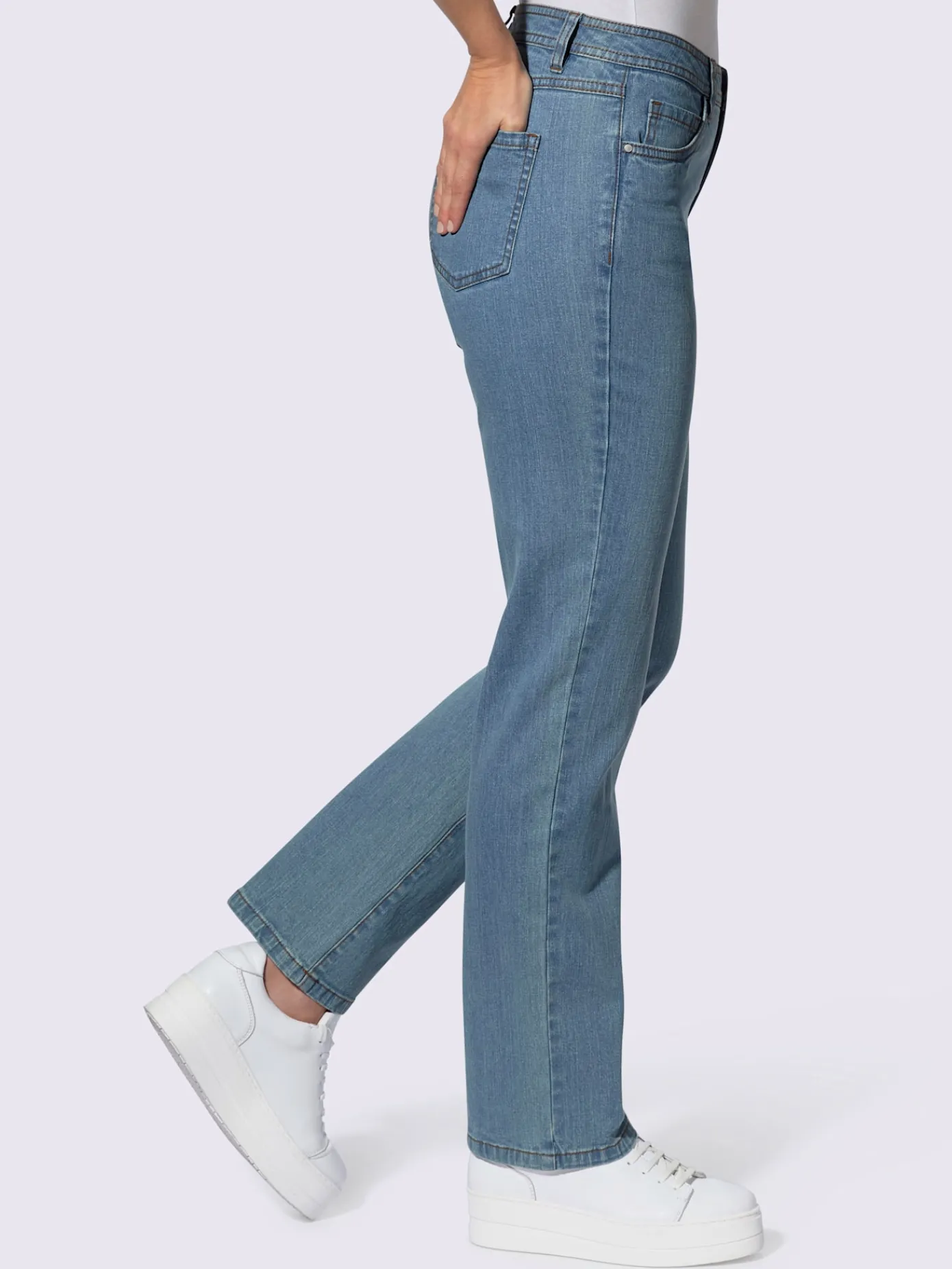 Collection L Pantalons<Jean 5 poches qualité coton extensible indéformable