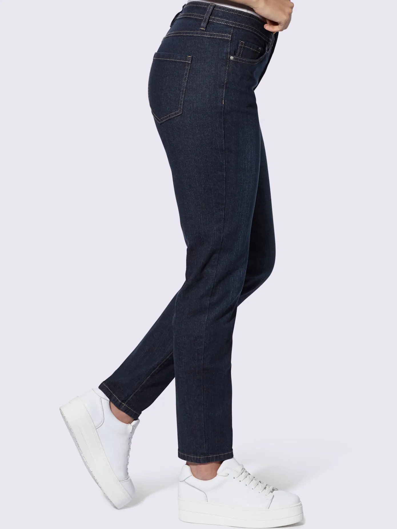 Collection L Pantalons<Jean 5 poches qualité coton extensible indéformable