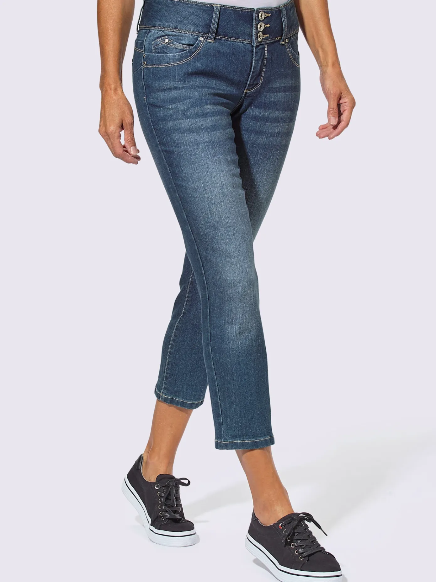 Collection L Pantalons<Jean 7/8 qualité coton