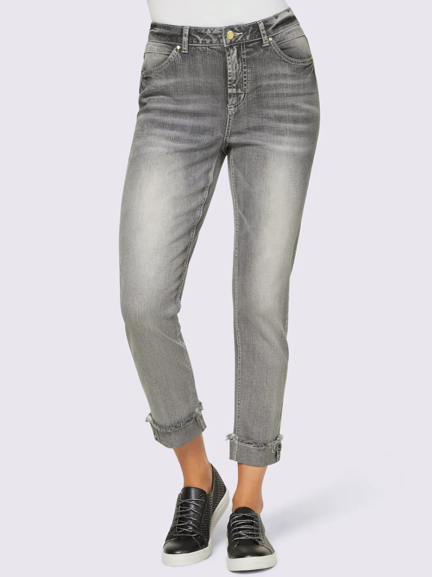 Rick Cardona Jeans|Pantalons<Jean 7/8 revers des jambes fixe