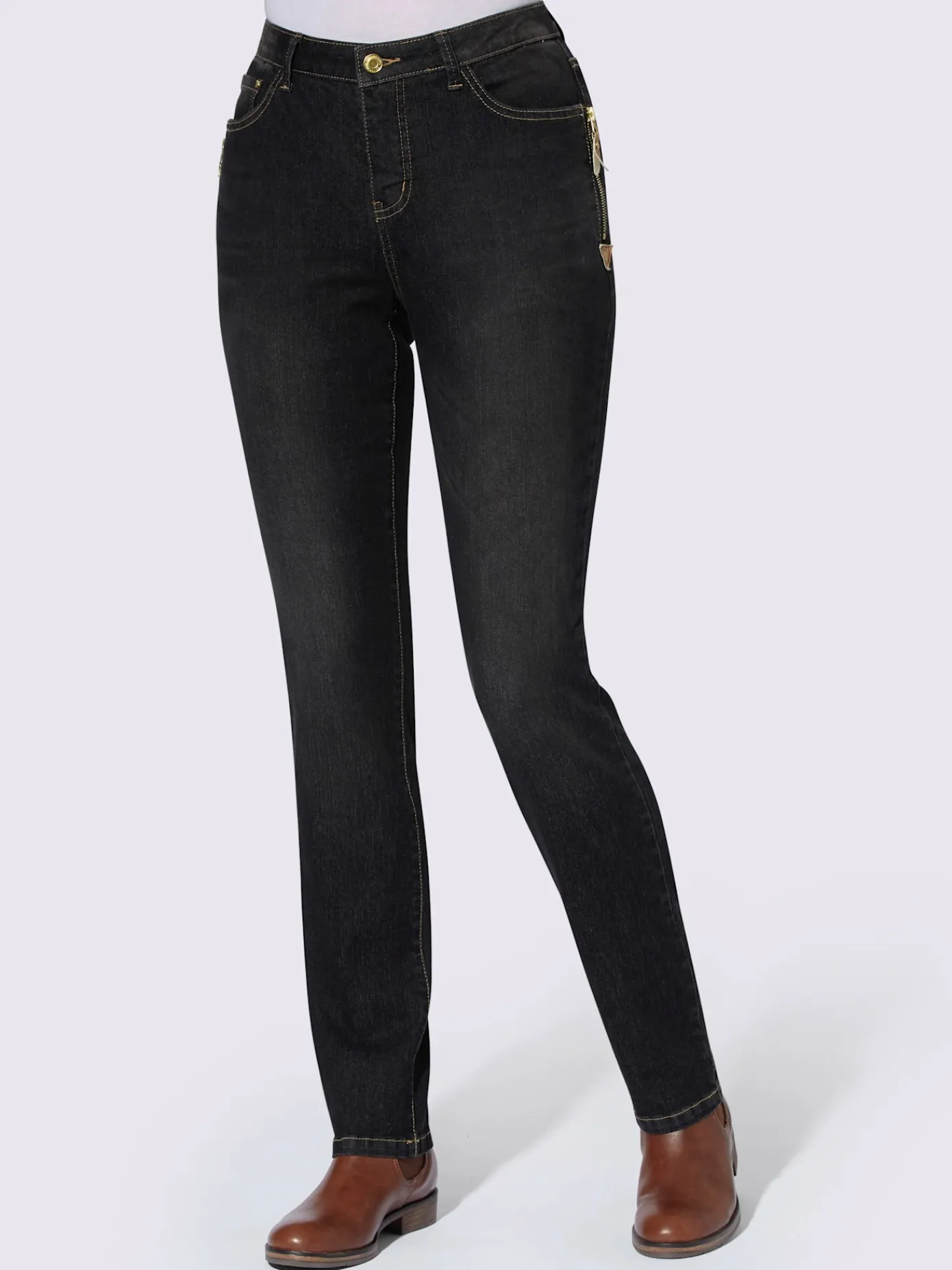 Collection L Pantalons<Jean avec poches originales en qualité extensible