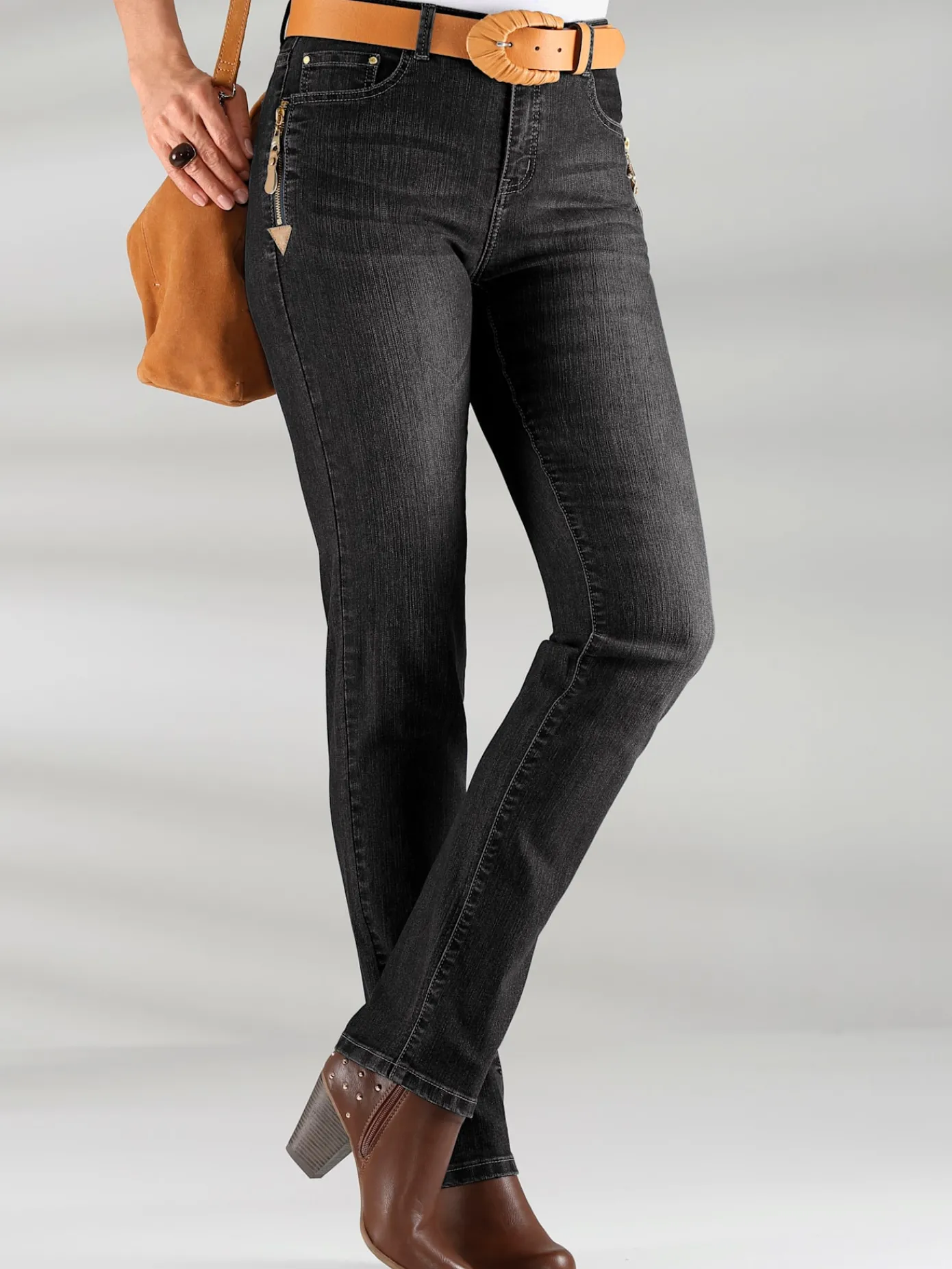 Collection L Pantalons<Jean avec poches originales en qualité extensible