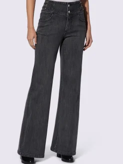 Mandarin Jeans|Pantalons<Jean bootcut brides décoratives